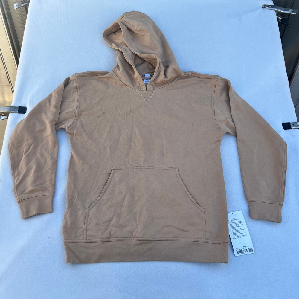 Lululemon All Yours Hoodie Terry Tan Relaxed Fit Long Sleeve‎ Women's Size 10